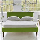 Pillow Low Bed - Double - Brera Lino Leaf - Walnut Leg