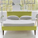 Pillow Low Bed - Double - Brera Lino Alchemilla - Walnut Leg