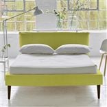 Pillow Low Bed - Double - Brera Lino Alchemilla - Walnut Leg