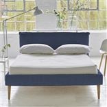 Pillow Low Bed - King  - Brera Lino Marine - Beech Leg