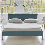 Pillow Low Bed - King  - Brera Lino Ocean - Metal Leg