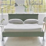 Pillow Low Bed - King  - Brera Lino Jade - Metal Leg