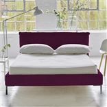 Pillow Low Bed - King  - Cassia Fuchsia - Metal Leg