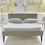 Pillow Low Bed - King  - Cassia Dove - Walnut Leg