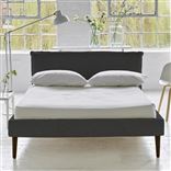 Pillow Low Bed - King  - Rothesay Smoke - Walnut Leg