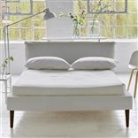 Pillow Low Bed - King  - Cassia Chalk - Walnut Leg