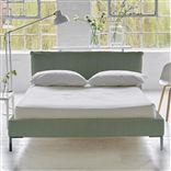 Pillow Low Bed - Single - Brera Lino Jade - Metal Leg