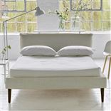 Pillow Low Bed - Single - Brera Lino Natural - Walnut Leg