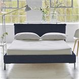 Pillow Low Bed - Superking - Cheviot Indigo - Metal Leg