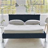 Pillow Low Bed - Superking - Cassia Prussian - Metal Leg