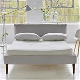 Pillow Low Bed - Superking - Brera Lino Platinum - Walnut Leg
