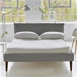 Pillow Low Bed - Superking - Cassia Zinc - Walnut Leg