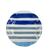 Solimene Side Striped Plate Blues x20cm
