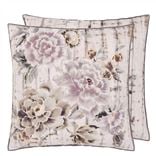 Kyoto Flower Slate Cotton Cushion