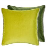 Coussin en velours Varese Lime 