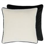 Coussin en velours côtelé Corda Chalk