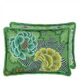 Rose de Damas Embroidered - Jade - Cushion - 60x45cm - Without Pad