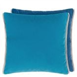 Varese Azure & Teal Velvet Cushion