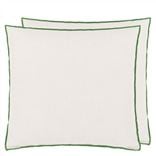 Coussin Brera Lino Alabaster & Emerald Linen