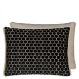 Coussin Jabot Noir Velvet