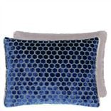 Jabot Cobalt Velvet Cushion