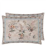 Vintage Floral Linen Decorative Pillow