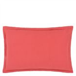 Biella Coral & Rosewood Oxford Pillowcase