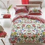 Brocart Decoratif Fuchsia Cotton Bed Linen