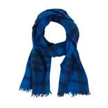 Bright Cobalt Checked Scarf