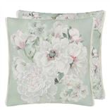 Fleur Blanche Eau de Nil Cushion