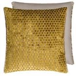 Jabot Mustard Velvet Decorative Pillow