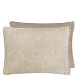 Cartouche Linen Velvet Decorative Pillow