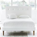 Polka King Headboard - Self Buttons - Cassia Chalk