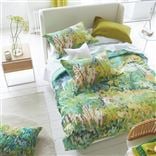 Foret Impressionniste Celadon Cotton Bed Linen Set