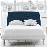 Cosmo Superking Headboard - White Buttons - Cassia Prussian