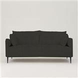 Positano 2.5 seater - Matt Black Legs - Brera Lino Charcoal