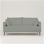 Positano 2.5 seater - Matt Black Legs - Cassia Velvet Zinc