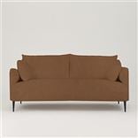 Positano 2.5 seater - Matt Black Legs - Cassia Velvet Hazel