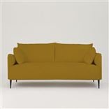 Positano 2.5 seater - Matt Black Legs - Tarazona Ochre