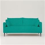 Positano 2.5 seater - Matt Black Legs - Cassia Velvet Ocean