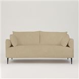 Positano 2.5 seater - Matt Black Legs - Tortona Ecru
