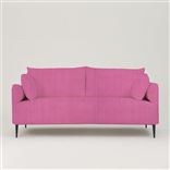 Positano 3 seater - Matt Black Legs - Brera Lino Peony