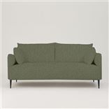 Positano 3 seater - Matt Black Legs - Aria Vintage Green