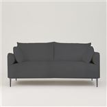 Positano 2.5 seater - Polished Steel Legs - Cassia Velvet Granite