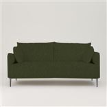 Positano 3 seater - Polished Steel Legs - Aria Forest