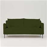 Positano 3 seater - Polished Steel Legs - Cassia Velvet Fern