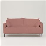 Positano 3 seater - Polished Steel Legs - Tarazona Rose