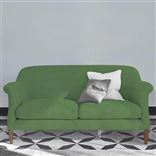 Paris 2.5 Seat Sofa - Brera Lino - Emerald - Walnut Leg