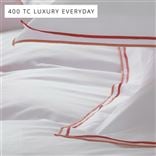 Astor Coral Pink Cotton Bed Linen Set