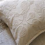 Daphne Chalk Embroidered Cushion